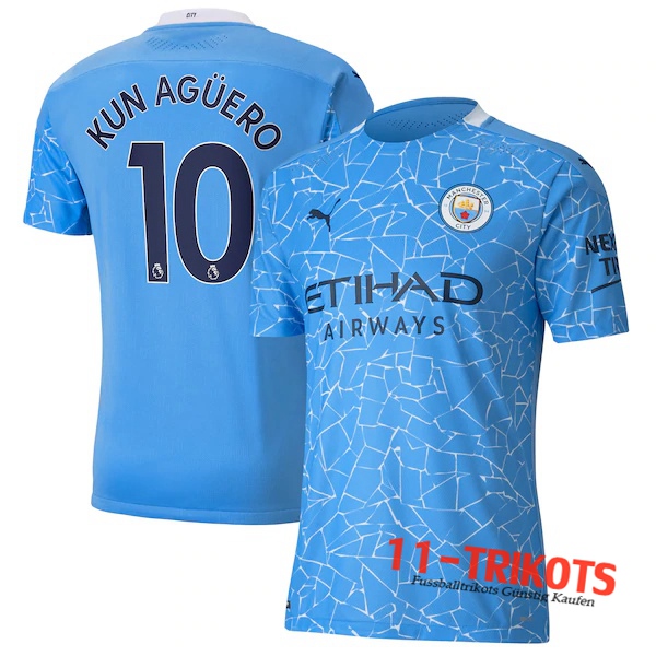 Fussball Manchester City (Agüero 10) Heimtrikot 2020 2021 | 11-trikots