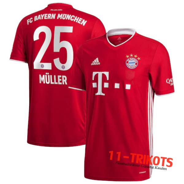 Fussball Bayern Munchen (Müller 25) Heimtrikot 2020 2021 | 11-trikots