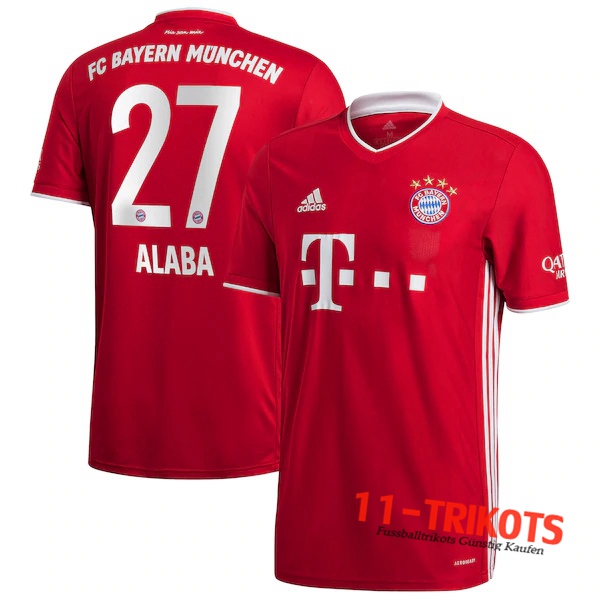 Fussball Bayern Munchen (Alaba 27) Heimtrikot 2020 2021 | 11-trikots