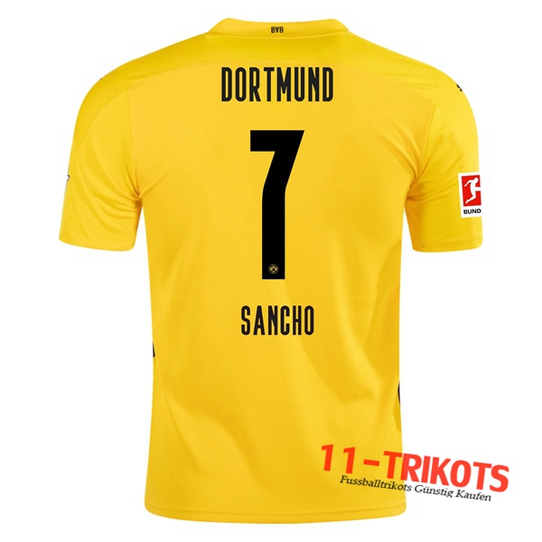Fussball Dortmund BVB (SANCHO 7) Heimtrikot 2020 2021 | 11-trikots