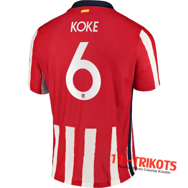 Fussball Atletico Madrid (Koke 6) Heimtrikot 2020 2021 | 11-trikots