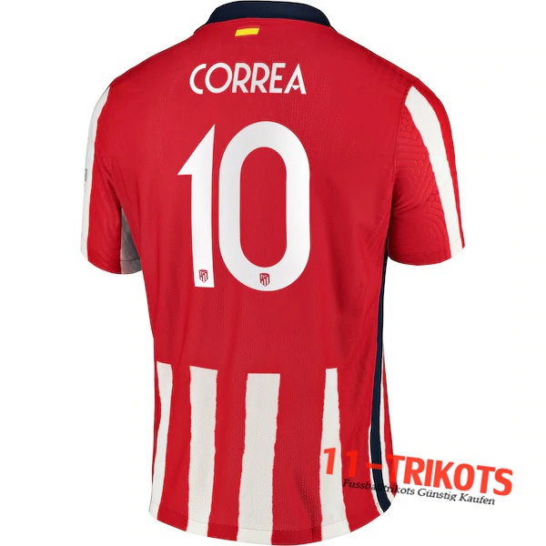 Fussball Atletico Madrid (Correa 10) Heimtrikot 2020 2021 | 11-trikots