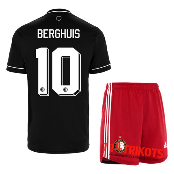 Fussball Feyenoord (BERGHUIS 10) Kinder Auswärtstrikot 2020 2021 | 11-trikots