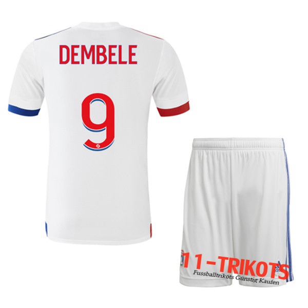 Fussball Lyon OL (DEMBELE 9) Kinder Heimtrikot 2020 2021 | 11-trikots