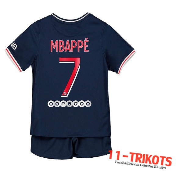Fussball PSG (Mbappé 7) Kinder Heimtrikot 2020 2021 | 11-trikots