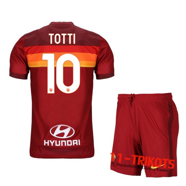 Fussball AS Roma (TOTTI 10) Kinder Heimtrikot 2020 2021 | 11-trikots