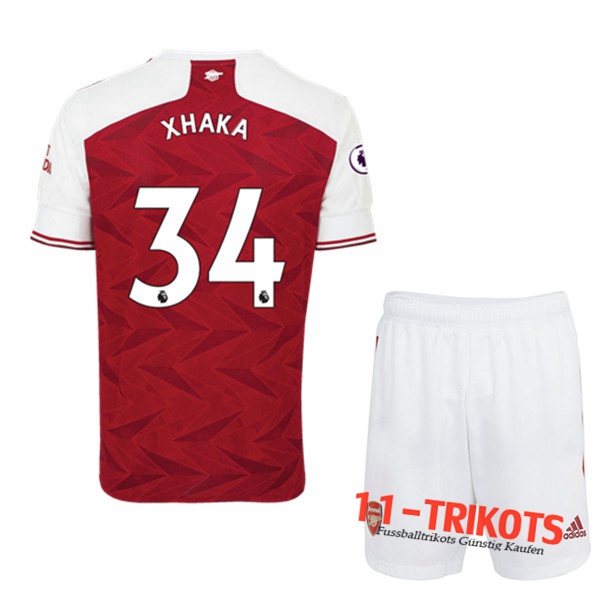 Fussball Arsenal (Granit Xhaka 34) Kinder Heimtrikot 2020 2021 | 11-trikots