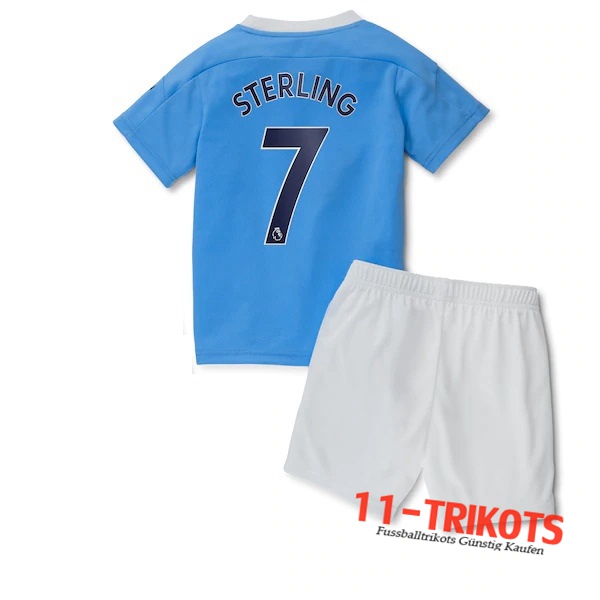 Fussball Manchester City (Sterling 7) Kinder Heimtrikot 2020 2021 | 11-trikots