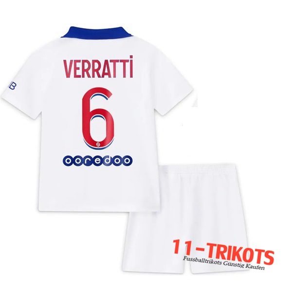 Fussball PSG (Verratti 6) Kinder Auswärtstrikot 2020 2021 | 11-trikots