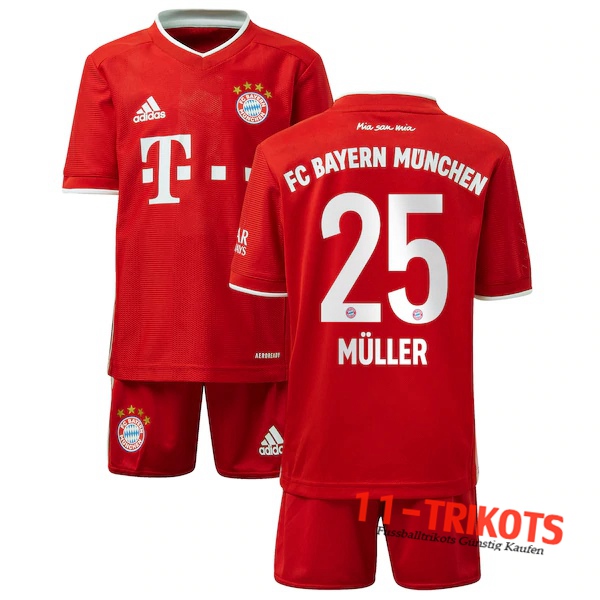 Fussball Bayern Munchen (Müller 25) Kinder Heimtrikot 2020 2021 | 11-trikots