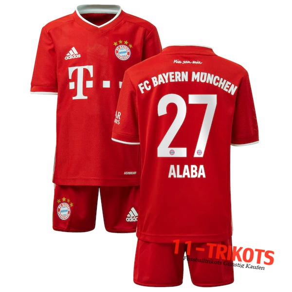 Fussball Bayern Munchen (Alaba 27) Kinder Heimtrikot 2020 2021 | 11-trikots