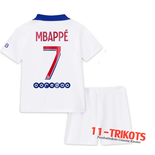 Fussball PSG (Mbappé 7) Kinder Auswärtstrikot 2020 2021 | 11-trikots