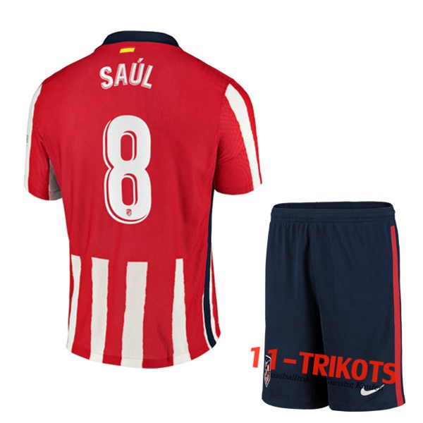 Fussball Atletico Madrid (Saul 8) Kinder Heimtrikot 2020 2021 | 11-trikots