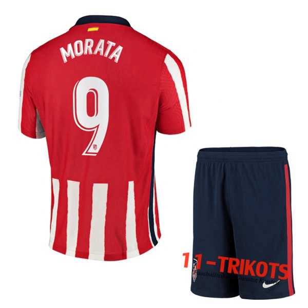 Fussball Atletico Madrid (Morata 9) Kinder Heimtrikot 2020 2021 | 11-trikots