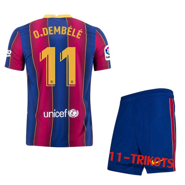 Fussball FC Barcelona (O.DEMBELE 11) Kinder Heimtrikot 2020 2021 | 11-trikots