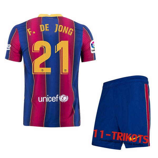 Fussball FC Barcelona (F.DE JONG 21) Kinder Heimtrikot 2020 2021 | 11-trikots