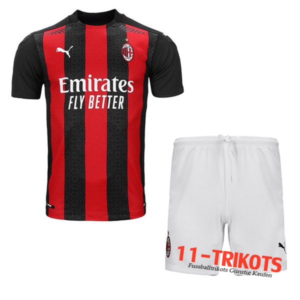 Neues Fussball Milan AC Kinder Heimtrikot 2020 2021 | 11-trikots