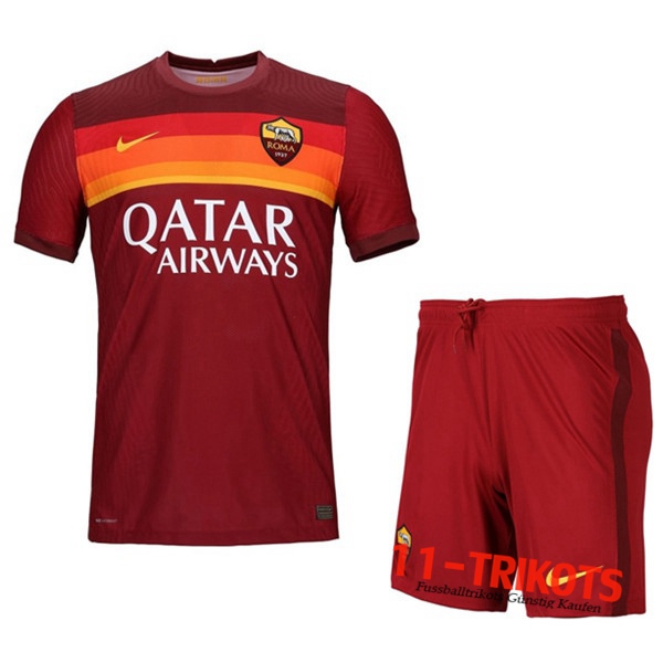 Zusammen Fussball AS Roma Heimtrikot + Short 2020 2021 | 11-trikots