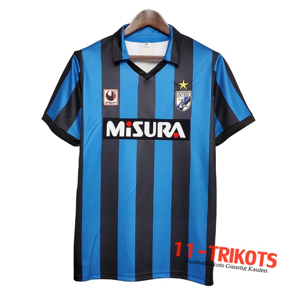 Neuestes Fussball Inter Milan Retro Heimtrikot 1988/1990