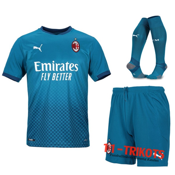 Zusammen Fussball Milan AC Third (Short+Socken) 2020 2021 | 11-trikots