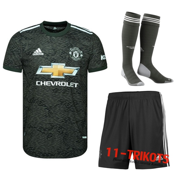 Zusammen Fussball Manchester United Auswärtstrikot (Short+Socken) 2020 2021 | 11-trikots