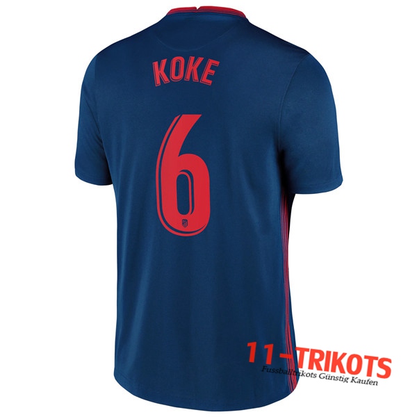 Fussball Atletico Madrid (Koke 6) Auswärtstrikot 2020 2021 | 11-trikots