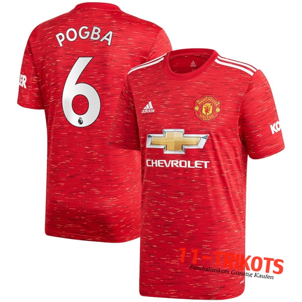 Fussball Manchester United (Pogba 6) Heimtrikot 2020 2021 | 11-trikots