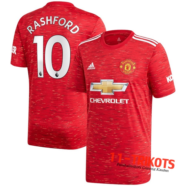 Fussball Manchester United (Rashford 10) Heimtrikot 2020 2021 | 11-trikots