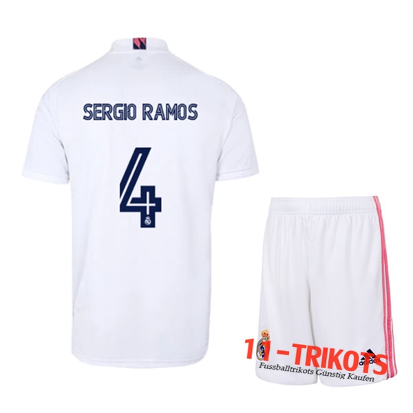 Fussball Real Madrid (SERGIO RAMOS 4) Kinder Heimtrikot 2020 2021 | 11-trikots