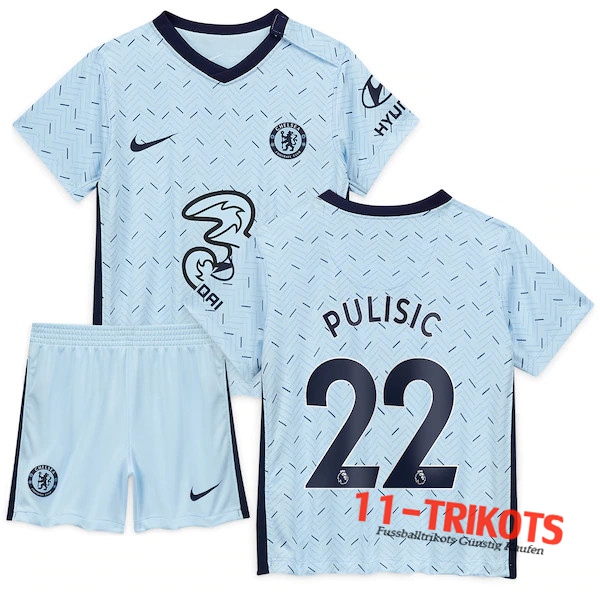 Fussball FC Chelsea (Pulisic 22) Kinder Auswärtstrikot 2020 2021 | 11-trikots