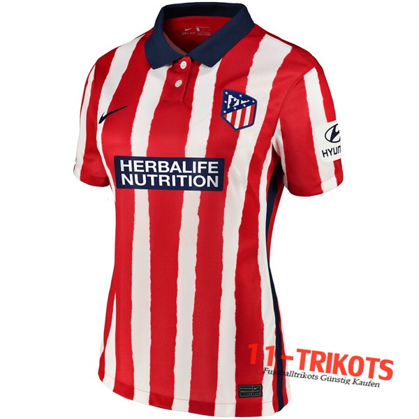 Neues Atletico Madrid Damen Heimtrikot 2020/2021 Kurzarm Erstellen