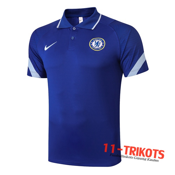 Neuestes Fussball FC Chelsea Poloshirt Blau 2020/2021