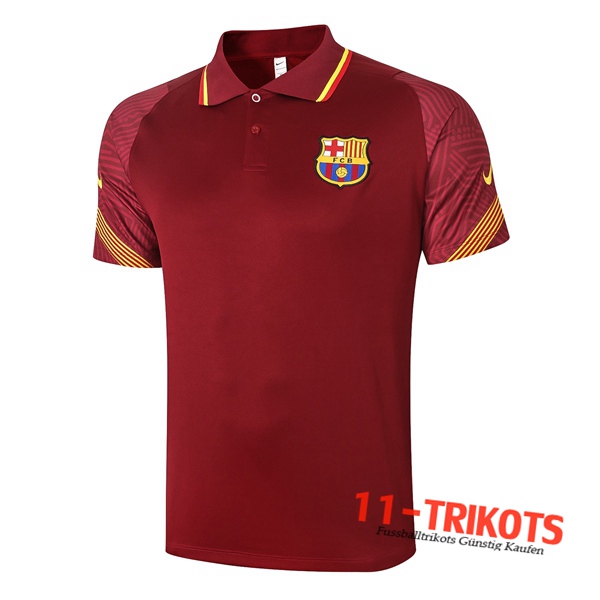 Neuestes Fussball FC Barcelona Poloshirt Rot 2020/2021