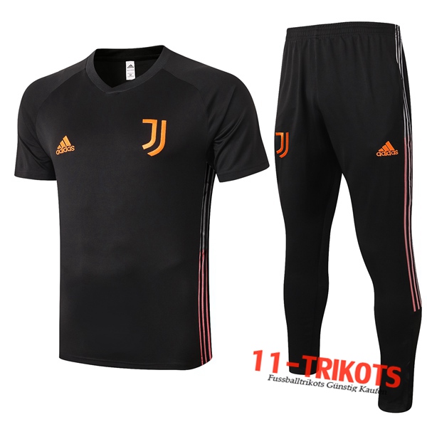 Juventus Trainingstrikot + Hose Schwarz 2020/2021