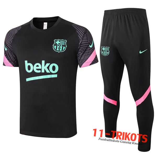 FC Barcelona Trainingstrikot + Hose Schwarz 2020/2021