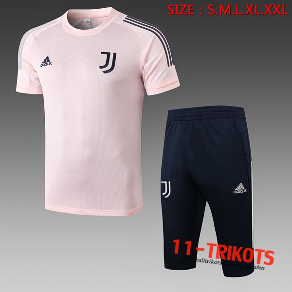 Juventus Trainingstrikot + Hose 3/4 Rose 2020/2021