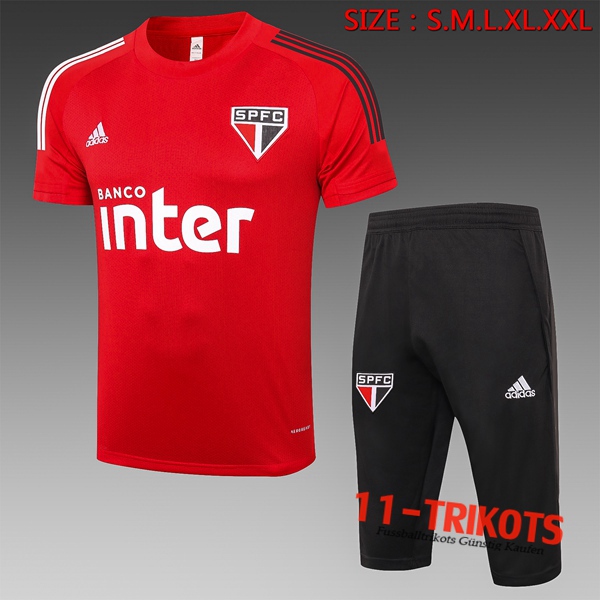 Sao Paulo FC Trainingstrikot + Hose 3/4 Rot 2020/2021