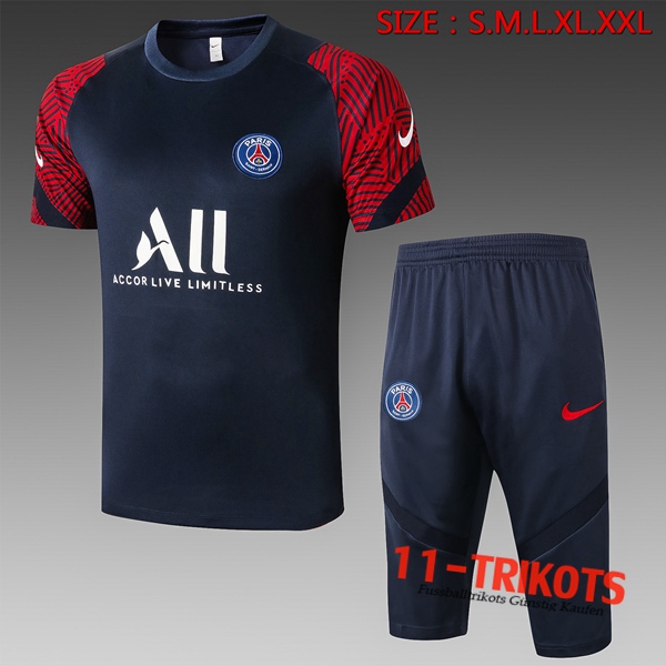 Paris PSG Trainingstrikot + Hose 3/4 Blau 2020/2021