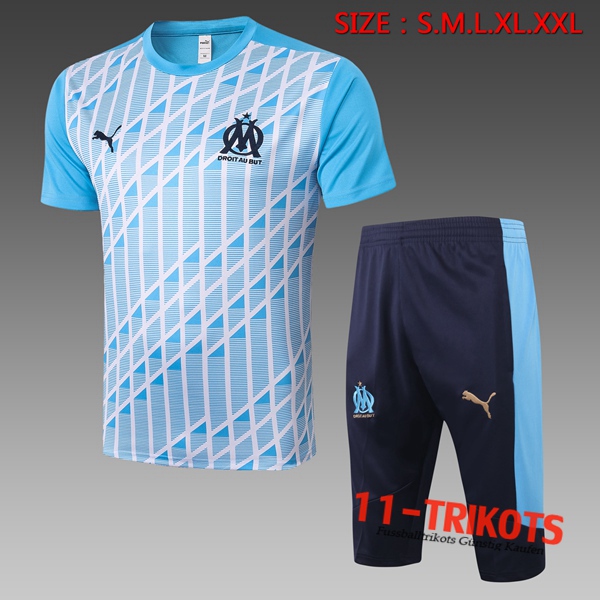 Marseille OM Trainingstrikot + Hose 3/4 Blau 2020/2021
