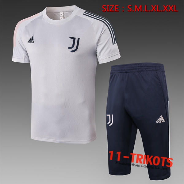 Juventus Trainingstrikot + Hose 3/4 Grau 2020/2021