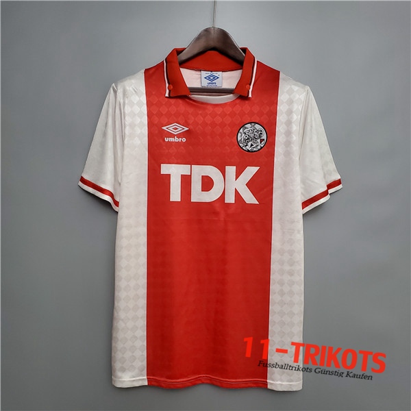 Neuestes Fussball AFC Ajax Retro Heimtrikot 1990/1992