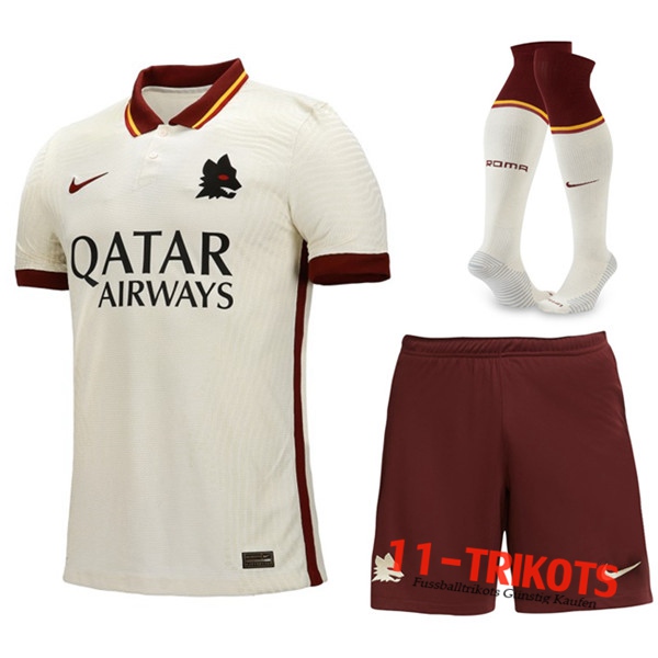 Zusammen Fussball AS Roma Auswärtstrikot (Short+Socken) 2020 2021 | 11-trikots