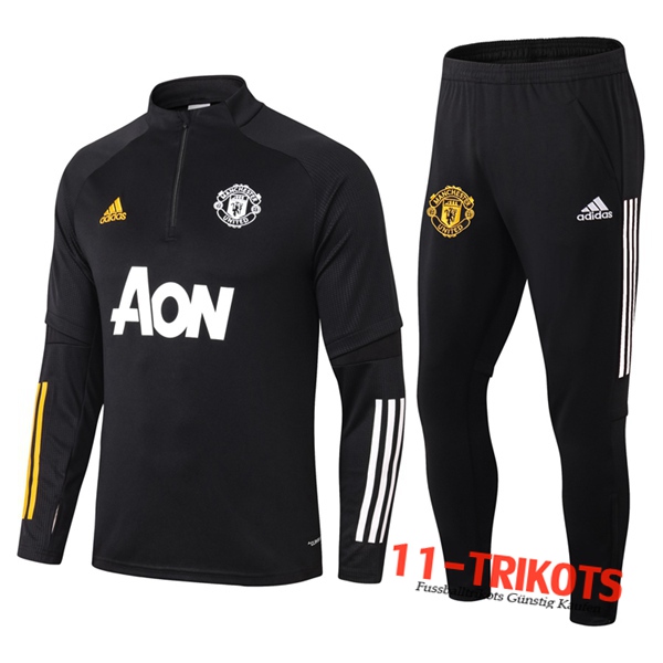 Manchester United Trainingsanzug Schwarz 2020 2021 | 11-trikots