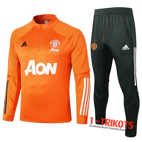 Manchester United Trainingsanzug Orange 2020 2021 | 11-trikots