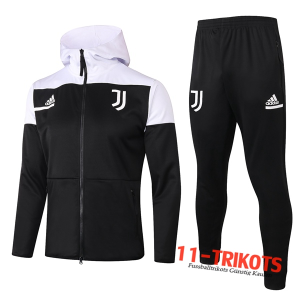 Juventus Trainingsanzug mit Kapuze Schwarz 2020 2021 | 11-trikots