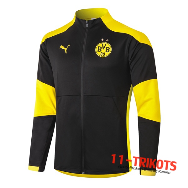 Neuestes Fussball Trainingsjacke Dortmund BVB Schwarz 2020/2021 | 11-trikots