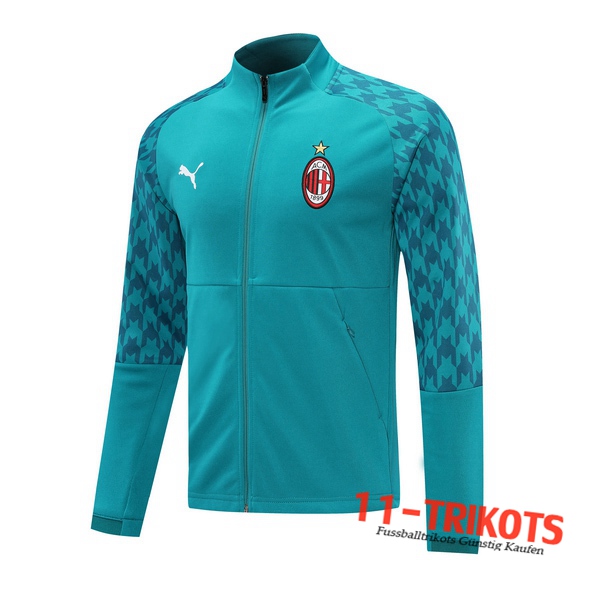 Neuestes Fussball Trainingsjacke Milan AC Blau 2020/2021 | 11-trikots