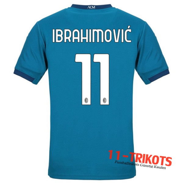 Fussball Milan AC (IBRAHIMOVIC 11) Third 2020 2021 | 11-trikots