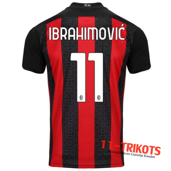 Fussball Milan AC (IBRAHIMOVIC 11) Heimtrikot 2020 2021 | 11-trikots