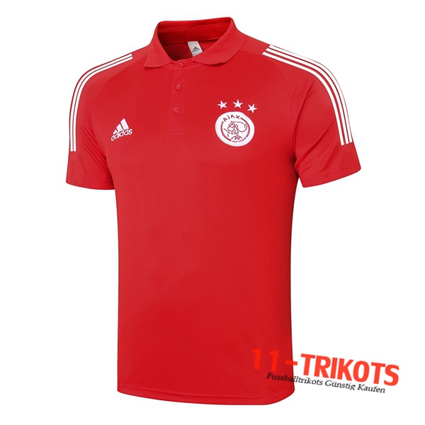 Neuestes Fussball AFC Ajax Poloshirt Rot 2020/2021